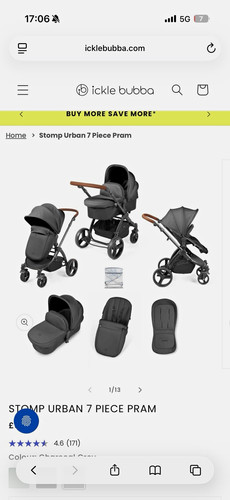 Ickle bubba stomp urban pram - ickle,